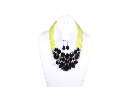 Lemon-Green Beaded Necklace