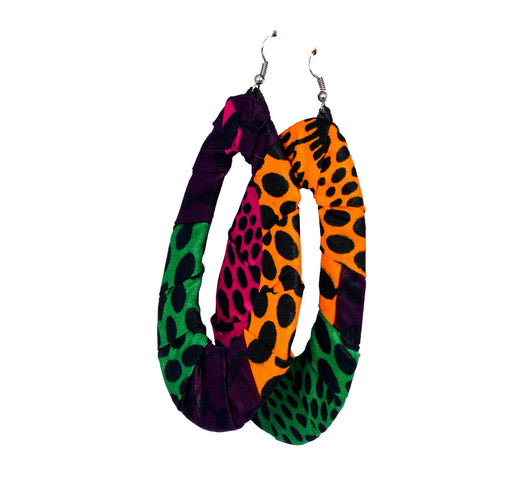 Jide Gear Blackdot Halo Ankara Earring