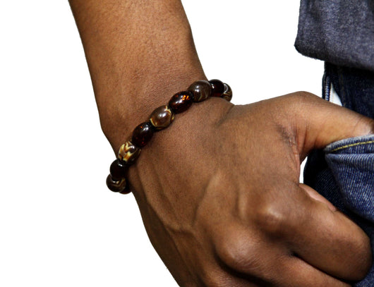 Jide Gear Burgundy Brownstreak Plastic Bracelet
