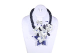 Beaded Necklace with Flower - MORE COLORS