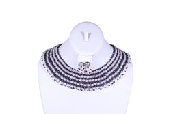 Black and Pink Strings Necklace