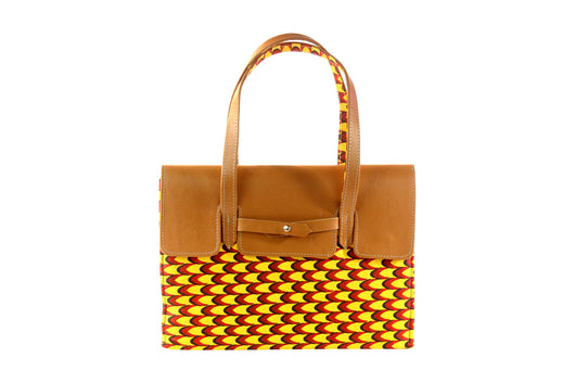 Scales Ankara Bag Leather Flap - MORE COLORS