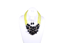 Lemon-Green Beaded Necklace