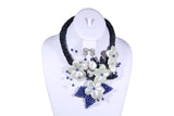 Beaded Necklace with Flower - MORE COLORS