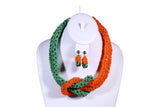 Twist Two-Toned Beaded Necklace - MORE COLORS