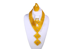Orange Drop Beaded Necklace