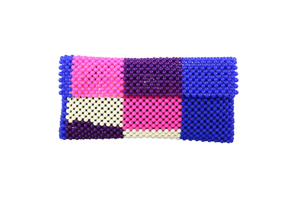 Purple Top Beaded Wallet
