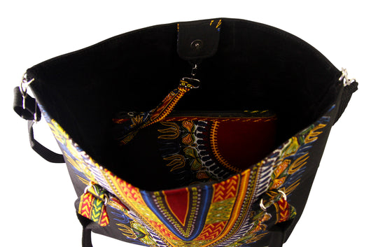 Black Angelina Dashiki Tote Bag – JIDE Gear