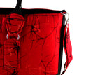 Red Swirl Wax Dye Tote Bag