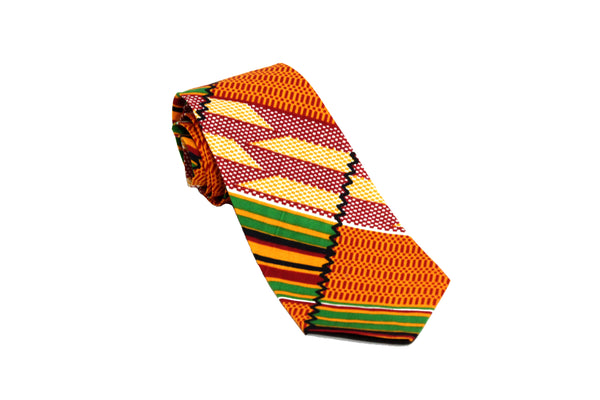 Grid Kente Neck Tie Pocket Square Set MORE COLORS AVAILABLE