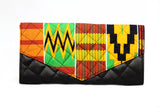 Black Steps Kente Clutch Purse