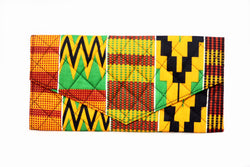 Black Steps Kente Clutch Purse