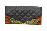 Brown Flow Ankara Clutch Purse