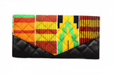 Green Steps Kente Clutch Purse