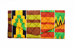 Green Steps Kente Clutch Purse