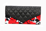 Red Floral Ankara Clutch Purse