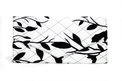 Black Floral Ankara Clutch Purse