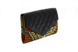 Brown Flow Ankara Clutch Purse