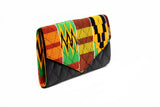Black Steps Kente Clutch Purse