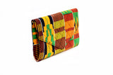 Green Steps Kente Clutch Purse