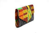 Green Steps Kente Clutch Purse