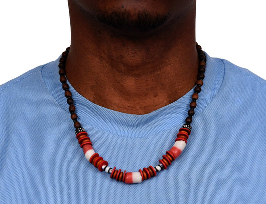 African Wood Necklace Bone
