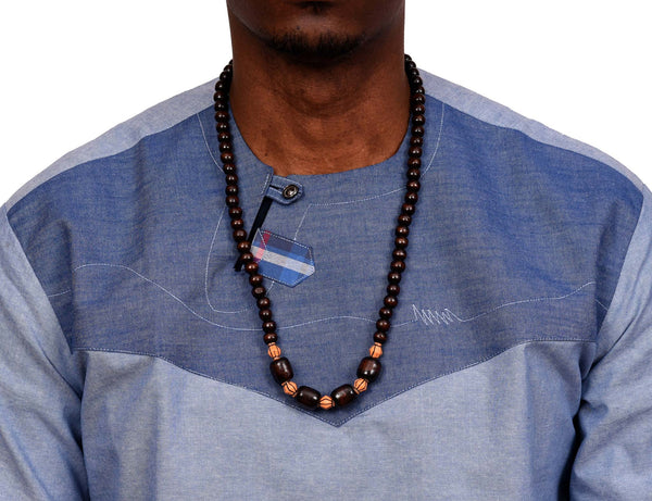 JIDE Gear African Wood Necklace Dark Brown