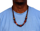 African Wood Necklace Flame