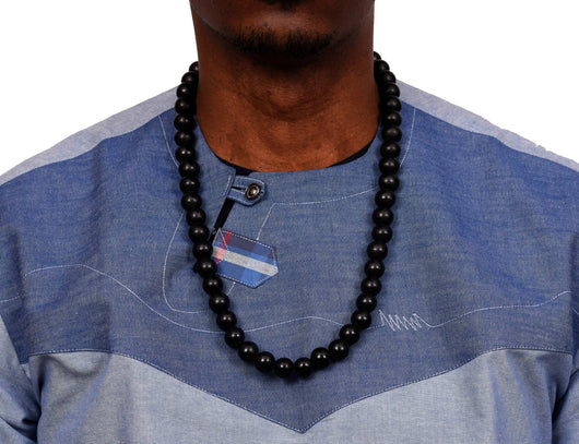JIDE Gear African Wood Necklace Black