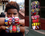 Jide Gear Snap Ankara Bangle Model