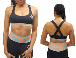 Tribal Striped Sports Bra