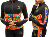 Jide-Gear-Black-Kente-Stripe-Sports-Yoga-Crop-Jacket-Front-Side