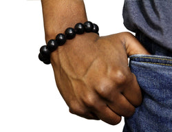 Jide Gear Black Wood Bracelet Front
