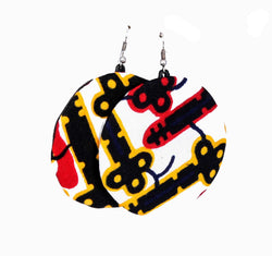 Jide Gear Blackkey Moon Ankara Earring
