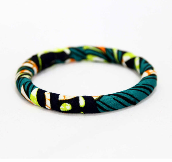 Jide Gear Blackstroke Slim Ankara Bangle