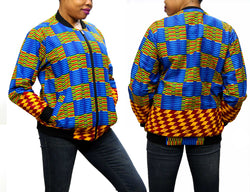 Bluesquare Kente Women's Bomber Jacket