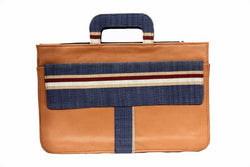 Jide Gear Bluebar Laptop Aso Oke Bag Front