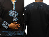 Bluegroove African Map Native Shirt Long Sleeve Black