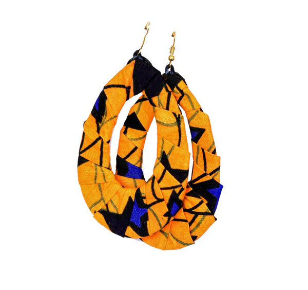 Jide Gear Bluestar Halo Ankara Earring