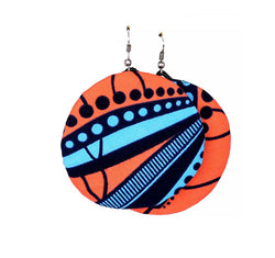 Jide Gear Blueswipe Moon Ankara Earring