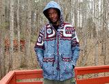 Jide Gear Bluewave Batik Men Winter Jacket Front Forest