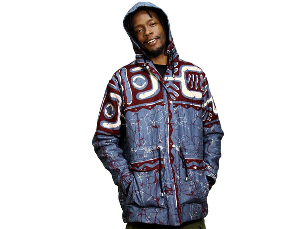 Jide Gear Bluewave Batik Men Winter Jacket Front