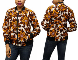 Brownleaf Ankara Women's Bomber Jacket