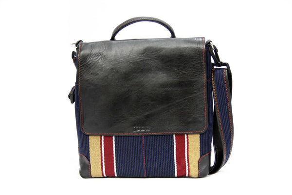 Jide Gear Brownred Crossbody Aso Oke Bag Front