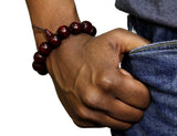 Jide Gear Burgundy Wood Bracelet Back