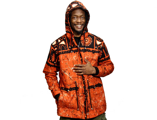 Mens orange winter sales jacket