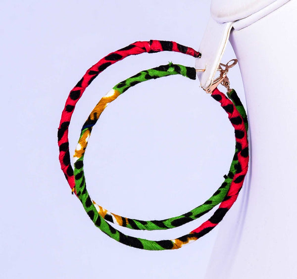 Jide Gear Darkpink Loop Ankara Earring