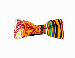 Jide Gear Diamond Kente Boys Bow Tie