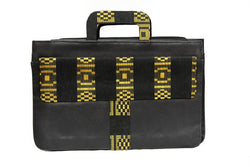 Jide Gear Goldstripe Laptop Aso Oke Bag Front