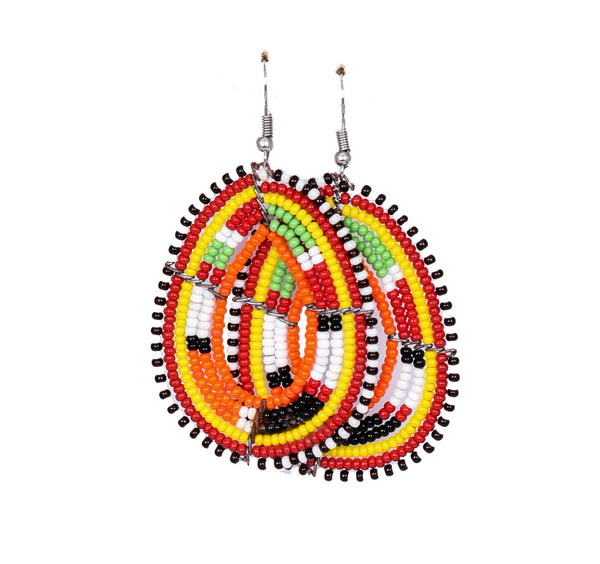 Jide Gear Multicolor Beaded Earrings Model